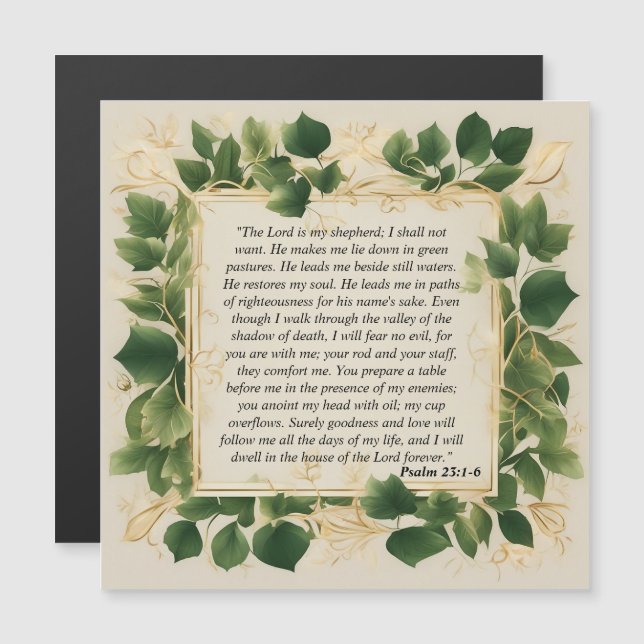 Herren är min Shepherd Prayer (Fram/baksida)