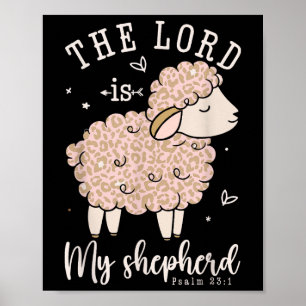Herren är min shepherd Prayer Christian Sheep Wom Poster
