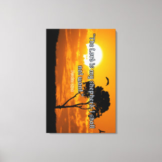 "Herren är min shepherd - Psalm 23:1 Christian Su Canvastryck