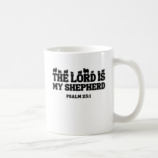 Herren är min shepherd - Psalm 23:1 Kaffemugg (Höger)