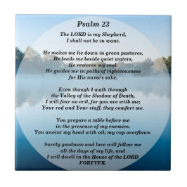 Herren är min Shepherd Psalm 23 Decorative Kakelplatta