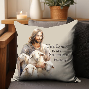 Herren är min shepherd - Psalm 23 Dekorativ kudde