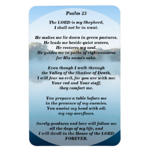 Herren är min Shepherd Psalm 23 Flexibel Magnet