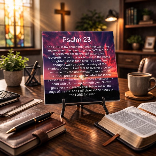 Herren är min Shepherd Psalm 23 Kakelplatta (Skapare uppladdad)