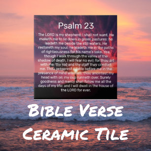 Herren är min Shepherd Psalm 23 Kakelplatta