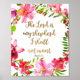 Herren är min Shepherd Psalm 23 Poster