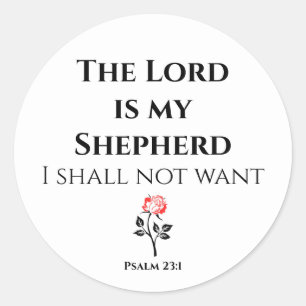 Herren är min Shepherd, Psalm 23 Runt Klistermärke