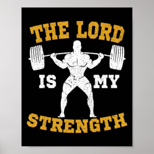 Herren är min starka kristna Gym Jesus Workou Poster