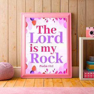 Herren är min Sten Boho Christian Tonåring Girl Ar Poster