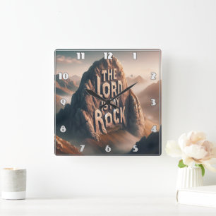 Herren är min Sten Fyrkantig Klocka