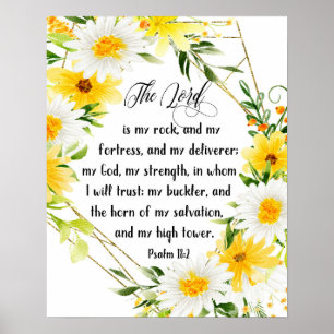 Herren är min Sten och min fästning Psalm 18:2 Poster