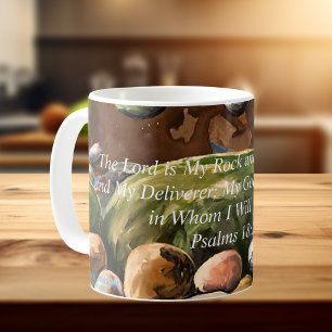 Herren är min Sten; originalartikel Psalms18:2 Kaffemugg