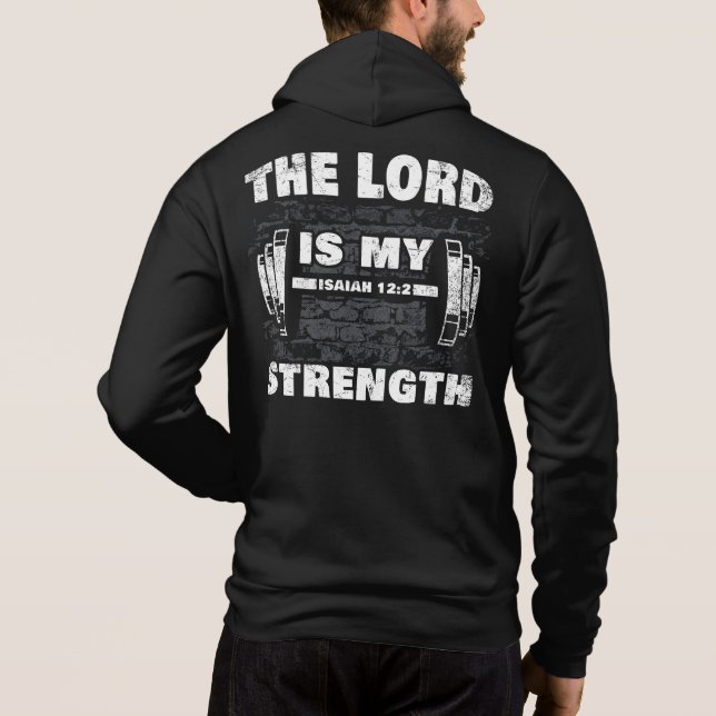 Herren är min styrka Isaiah 12:2 Christian T Shirt (Baksida)