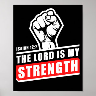 Herren är min styrka Isaiah 12:2 Manar Christian Poster