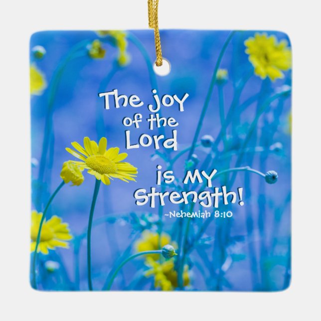 Herren är min styrka, jul julgransprydnad keramik (Framsida)