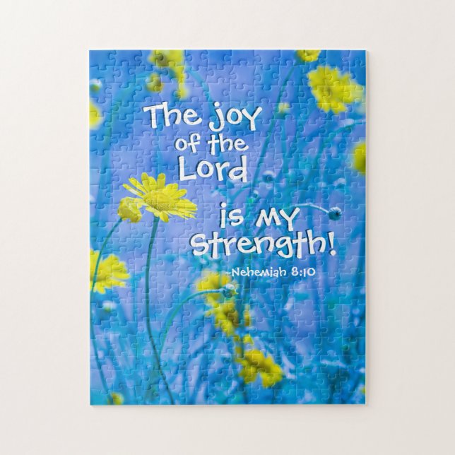 Herren är min styrka, Nehemiah 8:10 Pussel (Vertikal)