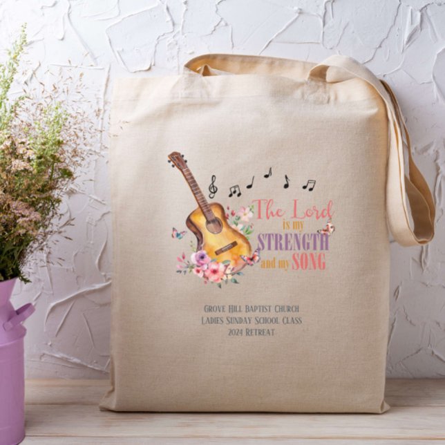 Herren är min styrka och min Sång Guitar Bible Tygkasse (Skapare uppladdad)