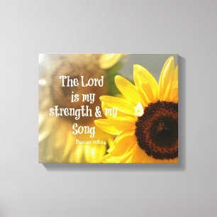 Herren är min styrka och Sång Bible Verse Canvastryck