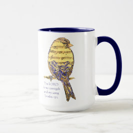 Herren är min styrka och Sång Scripture Bird Mugg