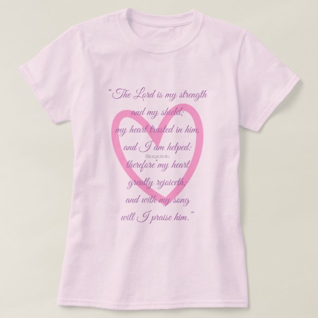 Herren är min styrka t shirt (Design framsida)