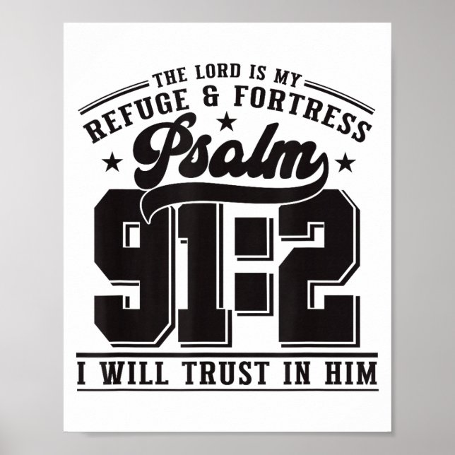 Herren är min tillflykt & fästning – Psalm 91_2  Poster (Framsidan)