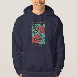 Herren Är Mitt Ljus – Psalm 27:1 Blommig Jul Hoodie