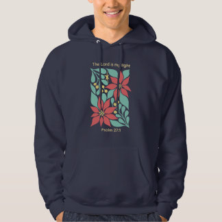 Herren Är Mitt Ljus – Psalm 27:1 Blommig Jul Hoodie