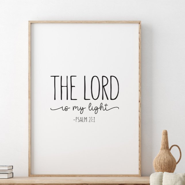 Herren är mitt ljus, Psalm 27:1 Poster (Skapare uppladdad)