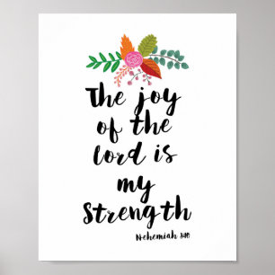 Herren är mitt starka kristna utskrift poster
