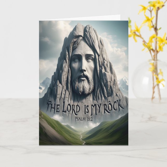 Herren är mitt Sten. Kort (Gul blomma)