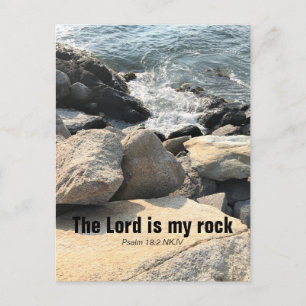 Herren är Mitt Sten Psalm 18:2 Foto av Ocean Blue Vykort