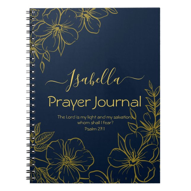 Herren är My Light & Salvation Prayer Journal Anteckningsbok (Framsidan)