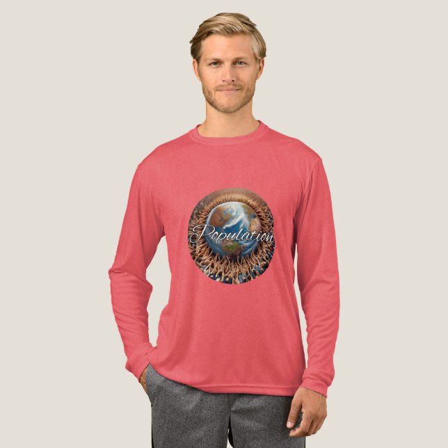 Herren Bella+Canvas Tri-blend Långärmad Tröja, Så T Shirt (Hel framsida)