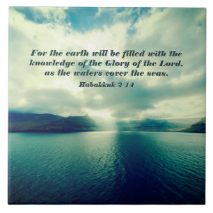 Herren, Bible Verse, Habakkuk 2:14 Kakelplatta