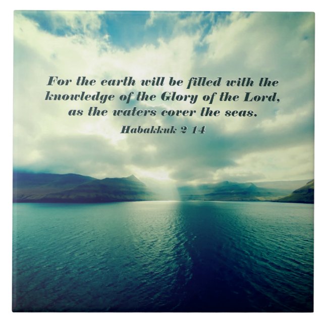 Herren, Bible Verse, Habakkuk 2:14 Kakelplatta (Framsidan)