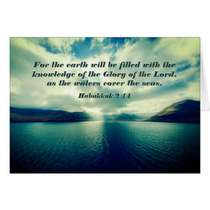 Herren, Bible Verse, Habakkuk 2:14-kort Hälsningskort