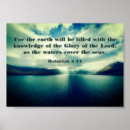Herren, Bible Verse, Habakkuk 2:14 Poster