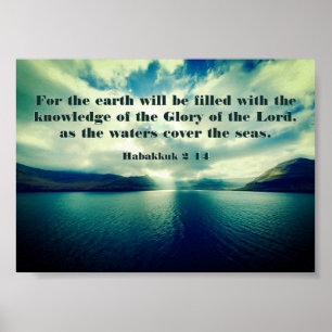 Herren, Bible Verse, Habakkuk 2:14 Poster