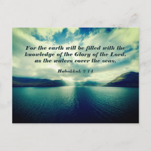 Herren, Bible Verse, Habakkuk 2:14 Vykort