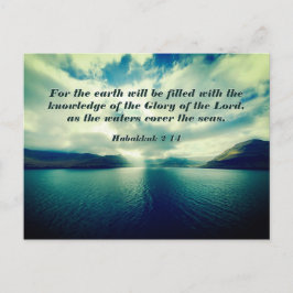 Herren, Bible Verse, Habakkuk 2:14 Vykort