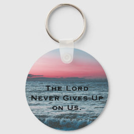 Herren Ge aldrig upp på vår nyckelkedja Nyckelring