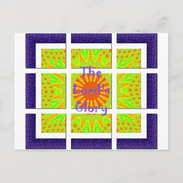 Herren Glory: Vackert fantastisk, färglös konst Vykort (Framsida)