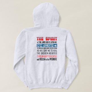 Herren Guds själ är på mig kristen Hoodie