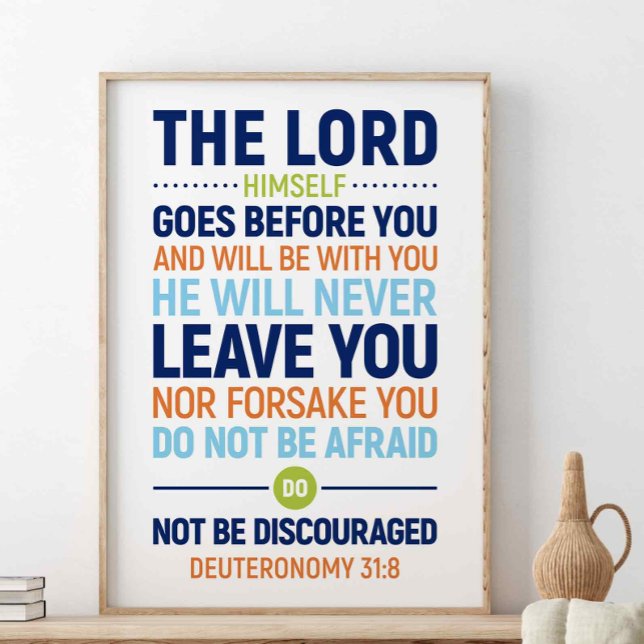 Herren Himself går före dig, Deuteronomy 31:8 Poster (Skapare uppladdad)