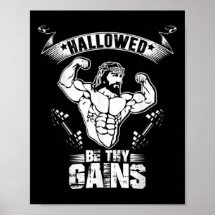 Herren Jesus Bodybuilding T Shirt - Rolig Jesus Vi Poster