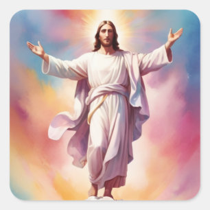 Herren Jesus dag Fyrkantigt Klistermärke