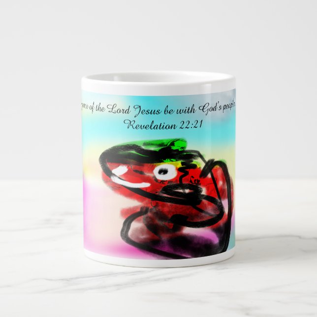 Herren Jesus skoningslös med Guds folk. Jumbo Mugg (Framsidan)