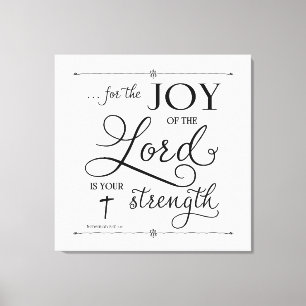 Herren Joy - Nehemiah 8:10 Canvastryck