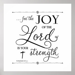 Herren Joy - Nehemiah 8:10 Poster