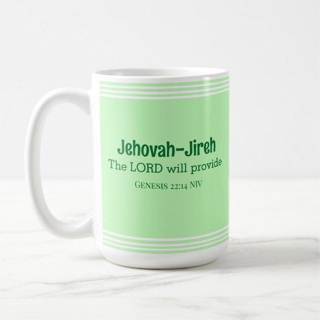 Herren kommer att tillhandahålla bibelns Ljust grö Kaffemugg (Vänster)